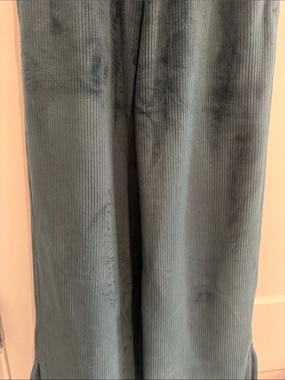 Athleta Girl Cozy Rib Velour Cropped Hoodie & wide leg Sweat pants -dark Green M
